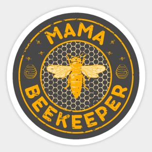 Mama Beekeeper, Bee Whisperer Distressed Retro Style Design Sticker